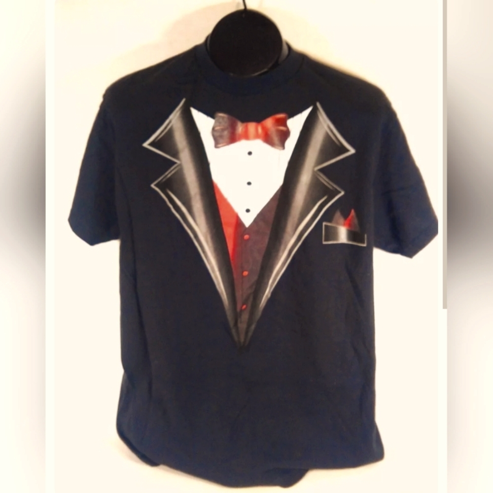 XL Black Graphic Tuxedo T-shirt
